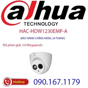 Camera Dome Dahua HAC-HDW1230EMP-A - 2MP