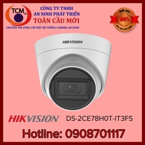 Camera Dome HD-TVI Hikvision DS-2CE78H0T-IT3FS - 5MP