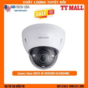 Camera Dome HDCVI hồng ngoại 4K Kbvision KX-D4K04MC - 8MP