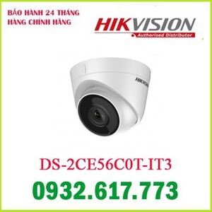 Camera Dome HDTVI Hikvision DS-2CE56C0T-IT3