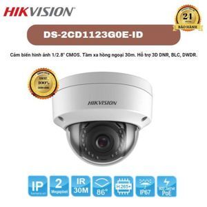 Camera dome IP 2MP Hikvision DS-2CD1123G0E-ID