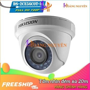 Camera HD-TVI bán cầu ngoài trời hồng ngoại Hikvision DS-2CE56C0T-IR