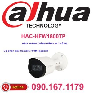 Camera HDCVI 8MP DAHUA DH-HAC-HFW1800TP