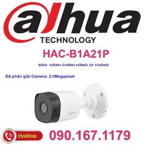 Camera HDCVI Dahua HAC-B1A21P - 2MP