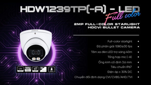 Camera HDCVI Dahua HAC-HDW1239TP-LED - 2MP
