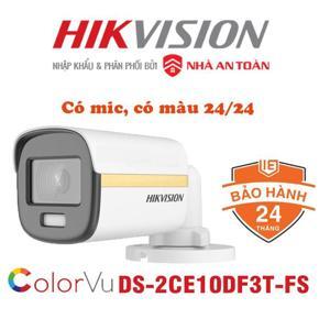 Camera HDTVI ColorVu Hikvision DS-2CE12DF3T-FS - 2MP