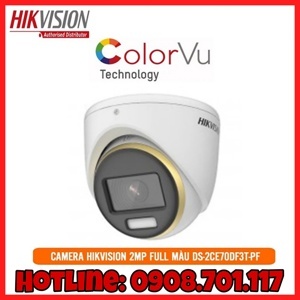 Camera HDTVI ColorVu Hikvision DS-2CE70DF3T-MF - 2MP