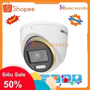 Camera HDTVI ColorVu Hikvision DS-2CE72DF3T-FS - 2MP