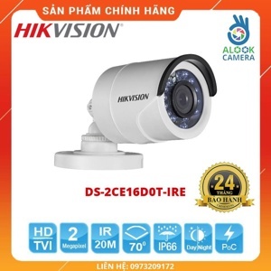 Camera HDTVI Hikvision DS-2CE16D0T-IRE 2MP