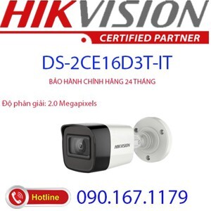 Camera HDTVI Hikvision DS-2CE16D3T-IT - 2MP