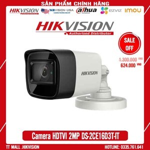 Camera HDTVI Hikvision DS-2CE16D3T-ITP - 2MP