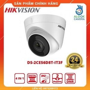 Camera HDTVI Hikvision DS-2CE56D8T-IT3F - 2MP