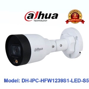 Camera IP Dahua DH-IPC-HFW1239S1-LED-S5 ban đêm có màu