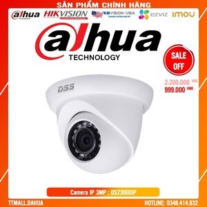 Camera ip Dahua ds2300dip 3.0mp dome hồng ngoại 30m