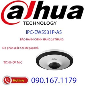 Camera IP Dome 5MP DAHUA DH-IPC-EW5531P-AS