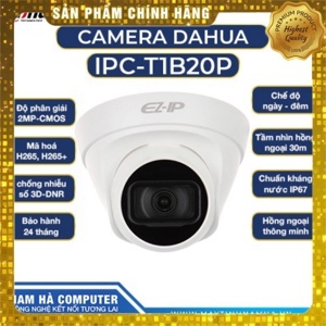 Camera IP Dome Dahua IPC-T1B20P - 2MP