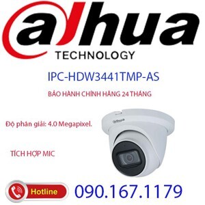 Camera IP Dome hồng ngoại Dahua IPC-HDW3441TMP-AS - 4MP