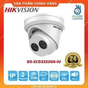 Camera IP Dome hồng ngoại Hikvision DS-2CD2323G0-IU - 4MP