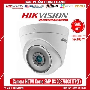 Camera IP Hikvision DS-2CE76D3T-ITPF - 2MP