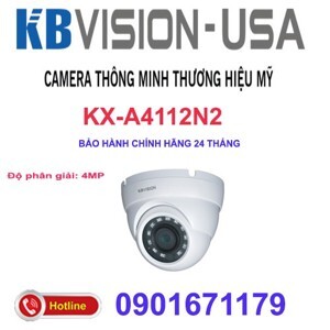 Camera IP hồng ngoại Kbvision KX-A4112N2 - 4MP