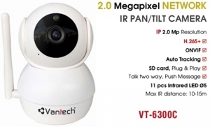 Camera IP hồng ngoại không dây Vantech VT-6300C