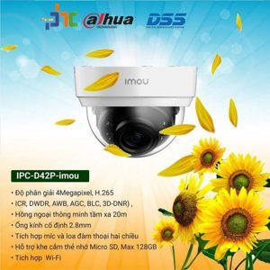 Camera IP wifi Dome Dahua Imou IPC-D42P - 4MP