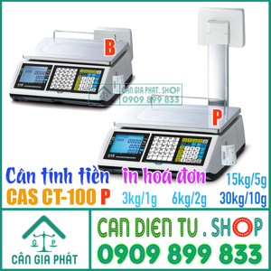 Cân điện tử in hóa đơn Cas CT-100