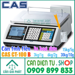 Cân điện tử in hóa đơn Cas CT-100