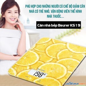 Cân điện tử nhà bếp Beurer KS19 - mẫu Fresh/ Ice-Cream/ Lemon/ Breakfast/ Nâu