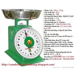 Cân đồng hồ Nhơn Hòa 12kg