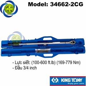 Cần siết lực 3/4 inch 100~600 ft.lb Kingtony 34662-2CG