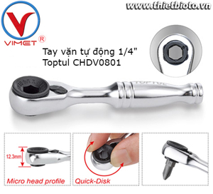 Cần siết vặn vít tự động 1/4 Toptul CHDV0801