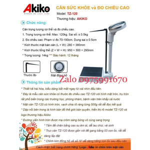 Cân sức khỏe có thước đo chiều cao Akiko TZ-120