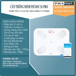 Cân sức khỏe điện tử thông minh Picooc S1 Pro