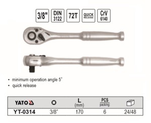 Cần xiết lực Yato YT-0314, 3/8", 170mm