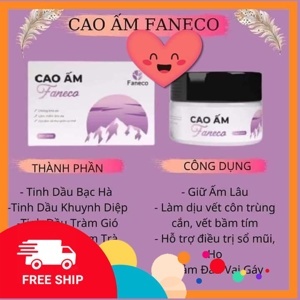 Cao ấm Faneco: tăng đề kháng, chữa đau mỏi vai gáy, giảm ngạt mũi, sổ mũi