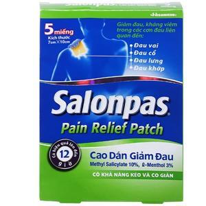 Cao dán Salonpas Pain Relief Patch hộp 5 miếng