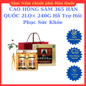 Cao hồng sâm 365 hộp 2 lọ x 240g