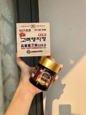 Cao linh chi sao đỏ Hàn Quốc Gold hộp gỗ 3 lọ x 120g