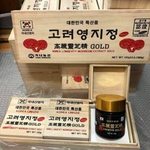 Cao linh chi sao đỏ Hàn Quốc Gold hộp gỗ 3 lọ x 120g