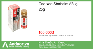 Cao Starbalm Đỏ 25G