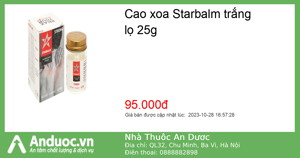 Cao Starbalm Trắng 25G