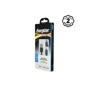 Cáp 2 trong 1 Type C và Micro USB Energizer HT - C11UBX2CFBK4