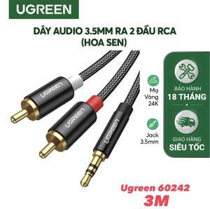 Cáp âm thanh 1 ra 2 RCA dài 3M Ugreen 60242