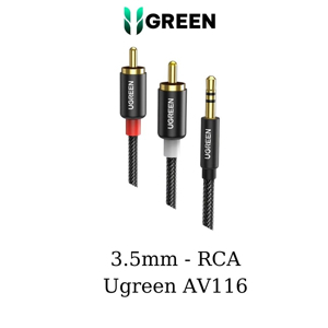 Cáp âm thanh 1 ra 2 RCA dài 3M Ugreen 60242