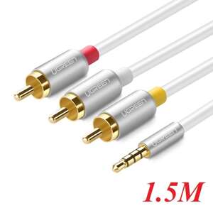 Cáp âm thanh 3.5mm to 3 RCA 1.5m ugreen 20895