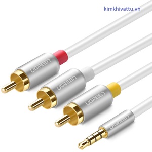 Cáp âm thanh 3.5mm to 3 RCA 1.5m ugreen 20895