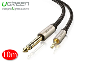 Cáp âm thanh 3.5mm to 6.5mm dài 10m Ugreen 40808