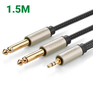 Cáp âm thanh 3.5mm to 6.5mm dài 1.5m Ugreen 40791
