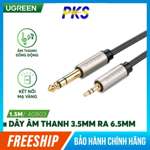 Cáp âm thanh 3.5mm to 6.5mm dài 1.5m Ugreen 40803